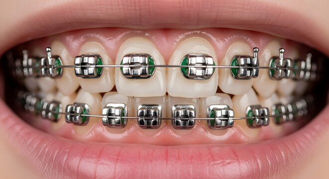 Dental Treatment, Braces, Orthodontics, Close-Up, Dental Clinic, Healthcare, Oral Hygiene