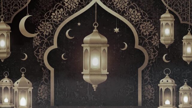 islamic background ied ramadan video footage stock