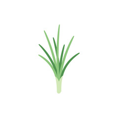 Fototapeta premium Flat Vector Illustration of Green Herb Leaves Cluster