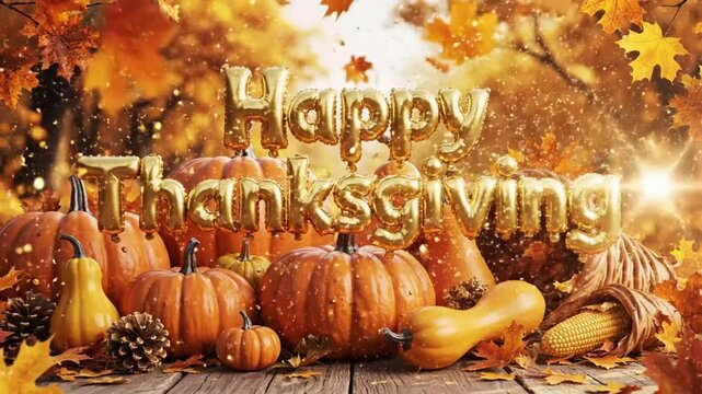 Explore colorful pumpkins and autumn leaves for Thanksgiving celebration in a festive fall setting