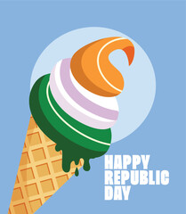 Minimalist styles convey Happy Republic Day messages clearly.