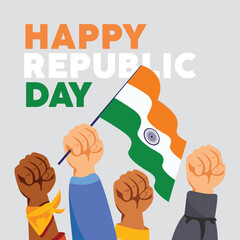 Repetitive motifs establish rhythm in Happy Republic Day artwork