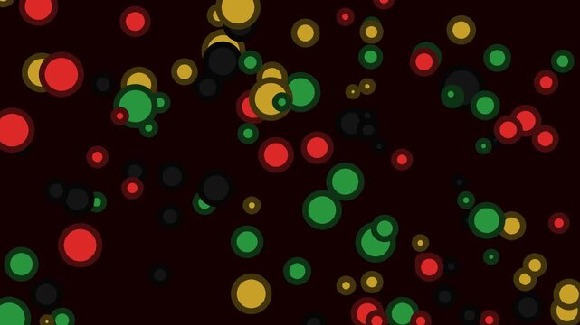 Juneteenth Blurred Pan African Color Rotation Abstract Motion Background 4K