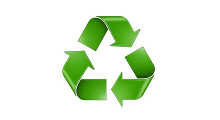 Obraz premium Recycling symbol with green arrows