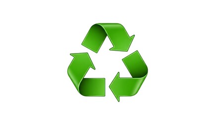 Obraz premium Recycling symbol illustration viewed from front