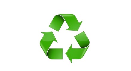 Obraz premium Recycling symbol illustration viewed from front