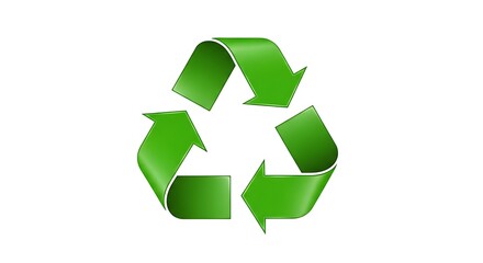 Obraz premium Recycling symbol in green 3D