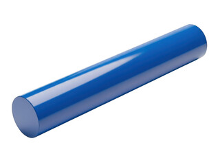 A blue cylinder object on a white background isolated on transparent background