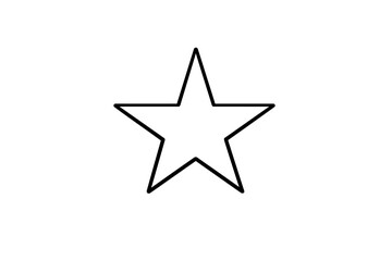 A minimalist black outline of a five-pointed star sits centered against a dark background featuring subtle vertical dotted line textures on the left. This is a clean graphic illustration.