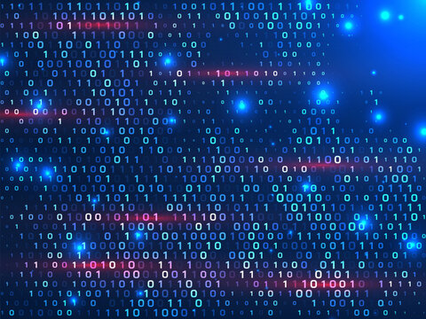 Modern Binary code concept digital background for programming and coding
