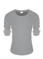 Long sleeve t shirt. vector illustration