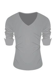 Long sleeve t shirt. vector illustration