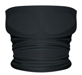 Black crop sleeveless t shirt. vector illustration