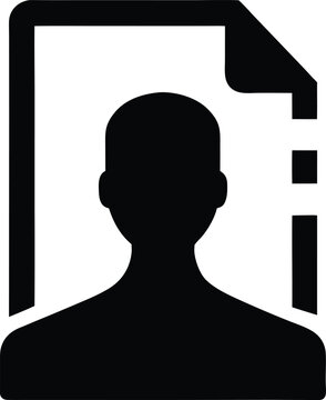 user profile silhouette vector illustration on transparent background