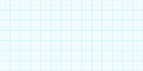 Graph paper background with millimeter grid pattern. Blue squared texture for notebook pages, blueprint designs, and technical drawing projects.