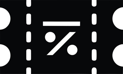 coupon tag silhouette vector illustration on transparent background