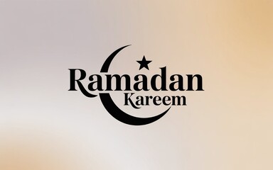 Minimal Modern Ramadan Kareem Design With Large Copy Space for Greeting and Social Media Use