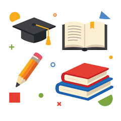 Educational Icons for Learning and Study