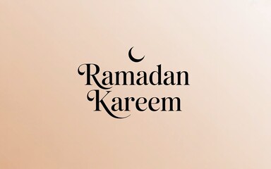 Minimal Modern Ramadan Kareem Design With Large Copy Space for Greeting and Social Media Use