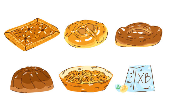 Traditional Eastern European Baked Goods Collection, cottage cheese paskha, mazurek, capirotada,
