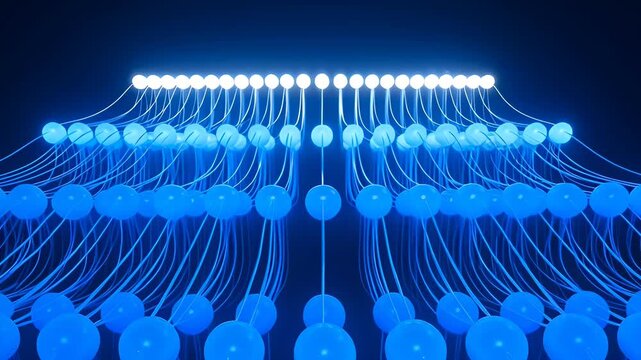 Binary rain falling background