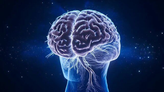 Artificial intelligence brain hologram