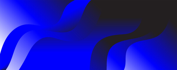 Abstract Blue fluid gradient Geometric banner design background.