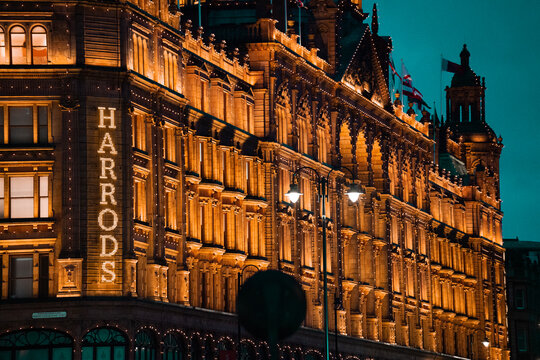 Harrods Department Store, Brompton Road, Central London, UK, February 2026