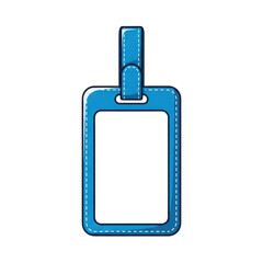 Fototapeta premium Blue id badge holder isolated on transparent background