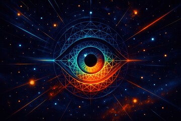Abstract Eye Design Cosmic Space
