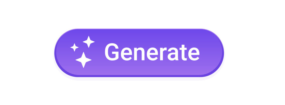 Ai button generator icon technology. Artificial intelligence generator image star illustration ai design prompt