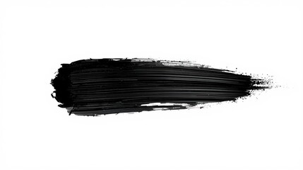 Bold black brush stroke on white background artistic expression creative design element graphic resource
