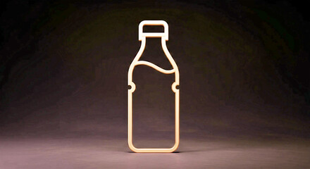 Bottle of Zamzam holy water placed beside a rocky hill. Spiritual concept representing Islam and Mecca.