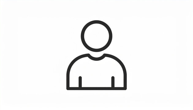 Einzelne Person als Icon, Benutzerprofil-Symbol f&uuml;r Account, Login und Nutzer