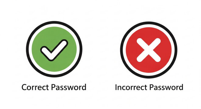 Correct and incorrect password indicators for secure login