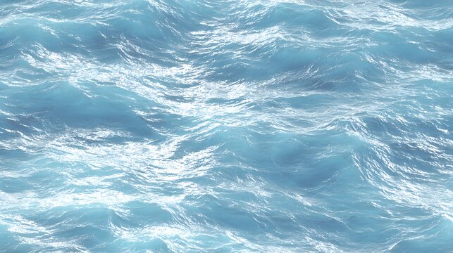 Seamless high resolution light blue ocean water surface pattern
