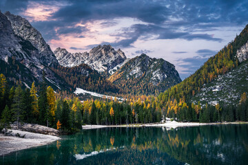 Lake Braies Lago Braies Dolomites