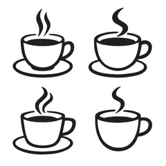 Obraz premium set of coffee cups