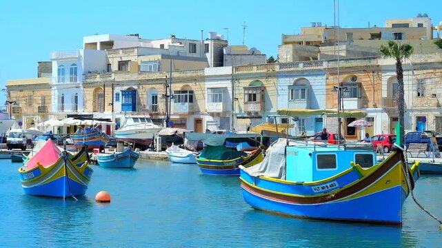 Rocking boats in Marsaxlokk, Malta
