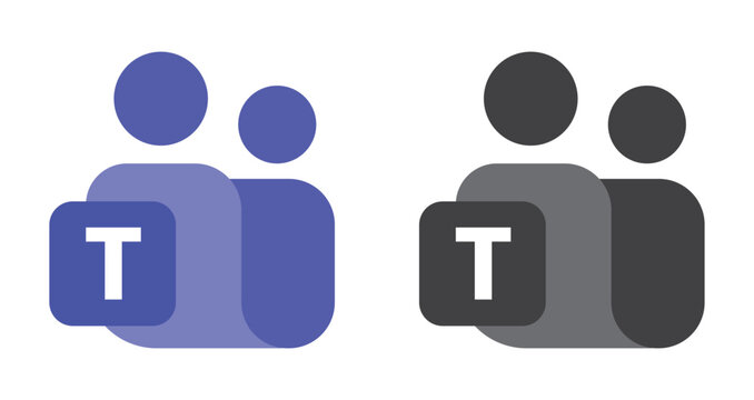 New Microsoft teams icon isolated on white. Microsoft teams logo icon vector.