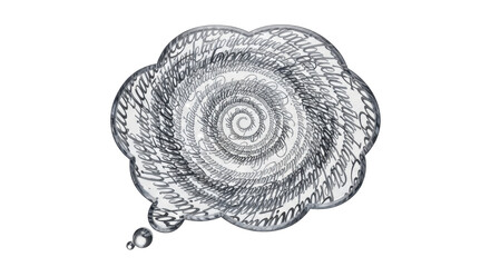 Fototapeta premium Calligraphy swirl inside a speech bubble