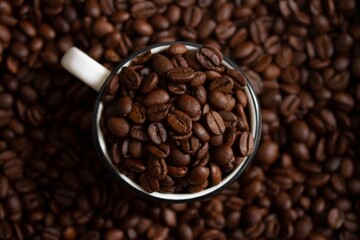Fototapeta premium coffee beans in a cup