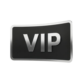 Silver VIP badge design element
