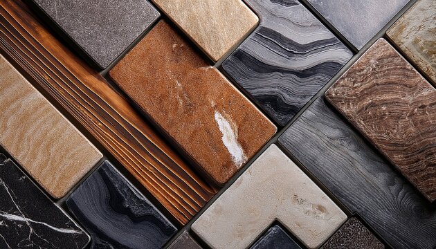 abstract natural stone tile samples composition luxury floor tile surface background