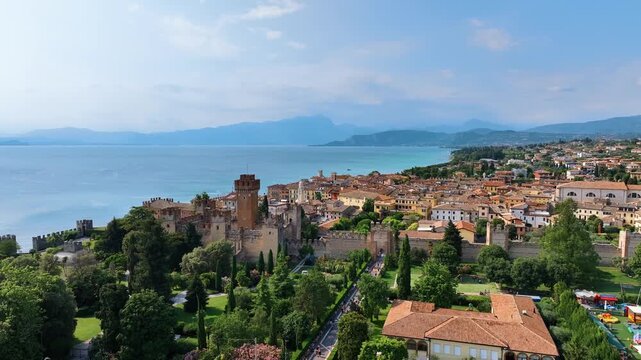 Scaligero Castle at Lake Garda, Italy in the historic town of Lazise