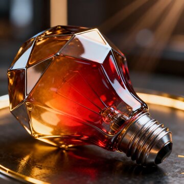 Liquid Metal Luminary: Crimson & Amber Glow