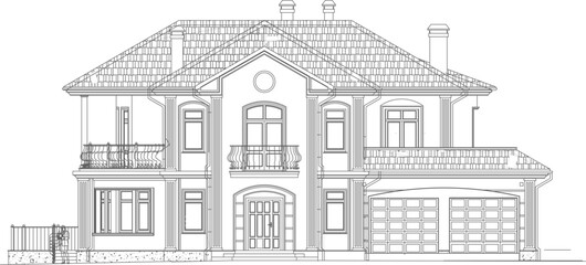 Vector technical drawings of classical architectural ornaments including ornate urns, decorative pediments, floral moldings, and cornice profiles. © Riki