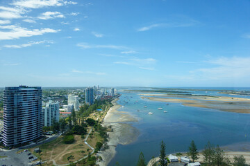 High-rise buildings line the waterfront at Southport on Gold Coast. © Brian Scantlebury