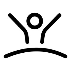 Obraz premium A line style icon showing a character waking up