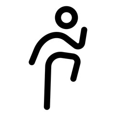 An outline style icon depicting knee tilt movement
